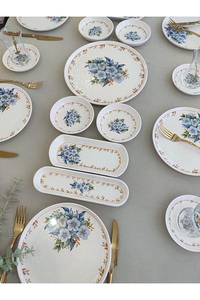 Borser Yediveren Çiçek 21 Piece Breakfast Set for 6 People