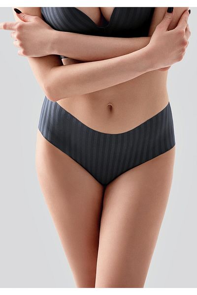 C&City Laser Cut Seamless Hipster Panties C19212 Anthracite