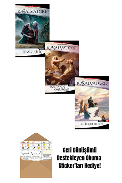 İthaki Yayınları Drizzt Efsanesi 11 - 12 - 13 + Okuma Sticker'ları