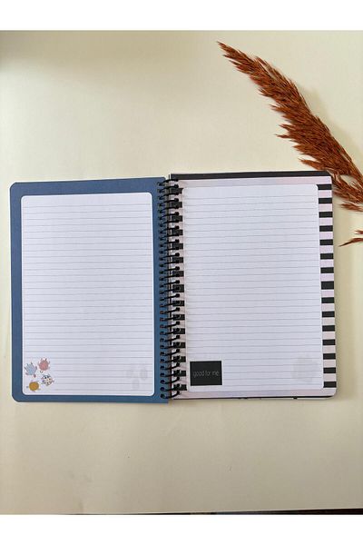 Adalinhome Atakids Lizy Striped Spiral School Notebook |   21 X 16cm |   100 Sheets (2Pcs)