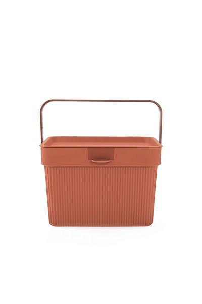 HOMİNG Homing Multi-Purpose Handle and Lid Detergent Box Organizer 6Lt Soft Tile