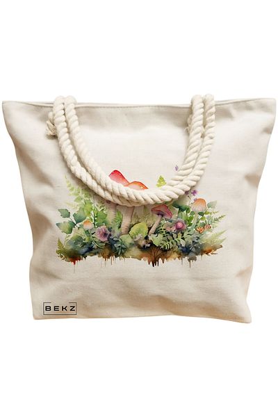 BEKZ Textile Bag With Zipper, Tote Bag, Model Books 24 38 X 34.5 Cm, ​​White, ®