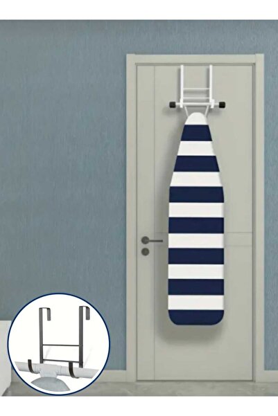 METALAY Asılabilir Kapı Arkası Ütü Masası Askısı Düzenleyici Askı- Beyaz