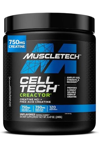 MUSCLETECH Cell-Tech Creactor Creatine HCl and Free-Acid Creatine Increase Muscle Building, Boost St