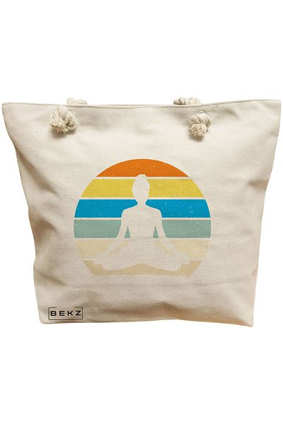 BEKZ Sacosa Textila Cu Fermoar, Geanta Tote, Model Do I Look Like A Give A Duck 38 X 34.5 Cm, Alb, ®