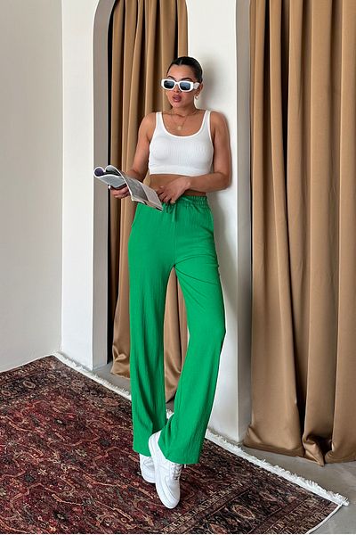 Trendseninle Women's Spanish Leg Comfortable Fit Trousers