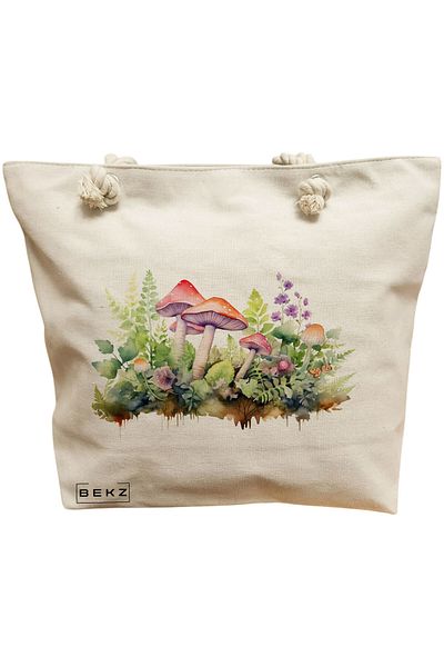 BEKZ Textile Bag With Zipper, Tote Bag, Model Books 24 38 X 34.5 Cm, ​​White, ®