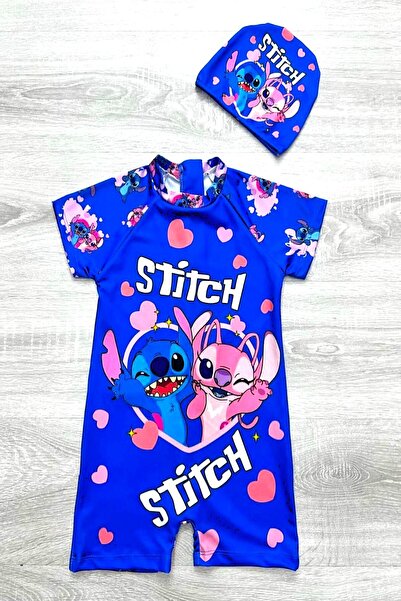 DeKuBaby Costum de baie pentru fete, cu imprimeu cu caractere drăguțe, PROTEC...