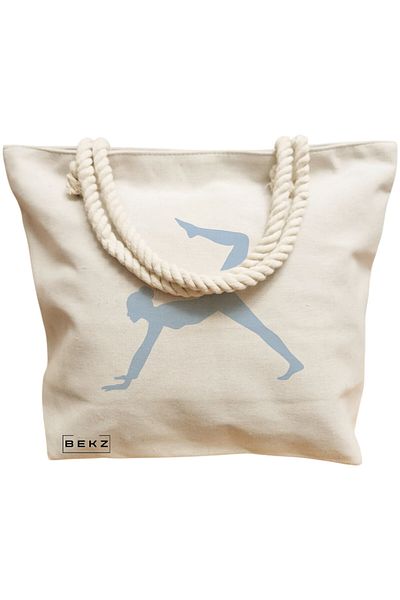 BEKZ Zippered Textile Bag, Tote Bag, Books Are My Therapy 2 Model 38 X 34.5 Cm, ​​White, ®