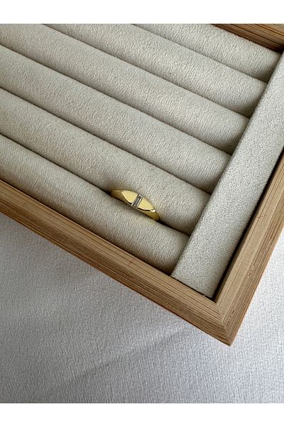 ringbox Stoned Plain Pinky Ring