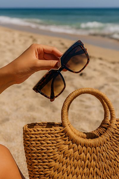 CHANCE GİFT Women's Leopard Patterned Glasses Brown Glass Uv400 Protected Gold Detailed Classic and Sports Combination Suitable