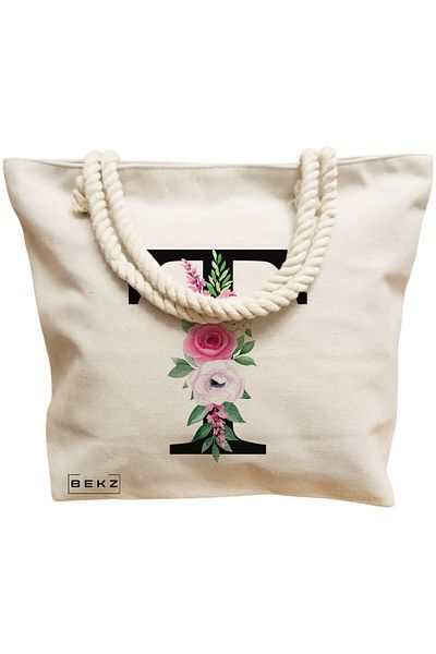BEKZ Sacosa Textila Cu Fermoar, Geanta Tote, Model The Stylish Lady 38 X 34.5 Cm, Alb, ®