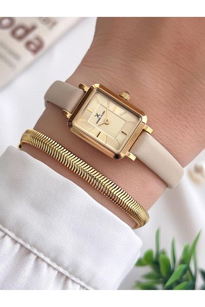 Daniel Klein Minimalist Model Leather Cord 3 Atm Water Resistant Special Design Women's Wristwatch+Bracelet