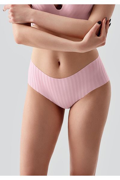 C&City Laser Cut Seamless Hipster Panties C19212 Pink