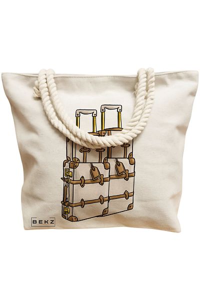 BEKZ Travel Girl 17 Beach Bag, 40x51 cm, Cream, BEKZ®