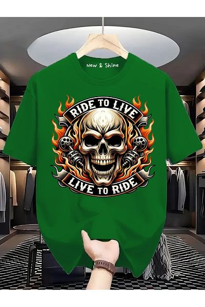 New Shine 1 T-Shirt Is a Gift for Purchases of 6 or More in the Cart - Ride or Live Printed Oversize T-Shirt