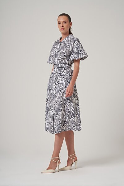 UTOPIAN Gömlek Yaka Balon Kol Elbise