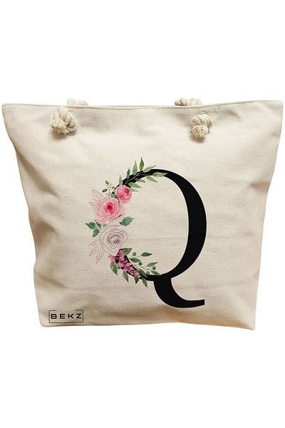 BEKZ Sacosa Textila Cu Fermoar, Geanta Tote, Model Reading Cat 6 38 X 34.5 Cm, Alb, ®