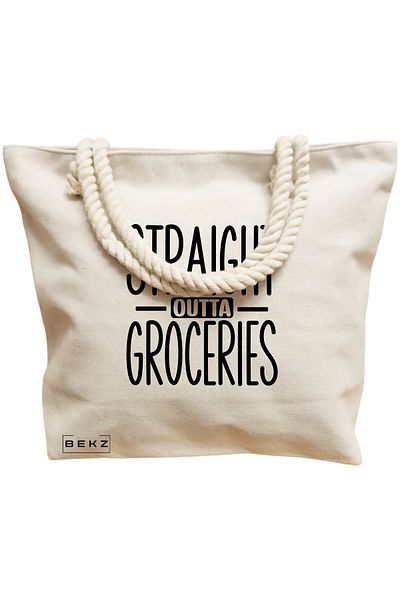 BEKZ Textile Bag With Zipper, Tote Bag, Model Books 25 38 X 34.5 Cm, ​​White, ®