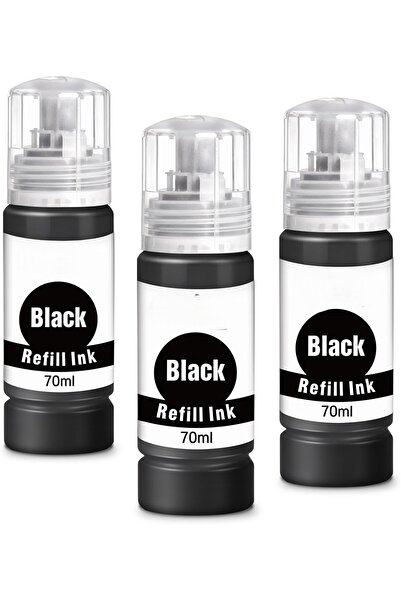 EPSON Muadil Siyah Mürekkep Ecotank L3211,l3250,l3251 Uyumlu 103 Siyah 3 Adet...