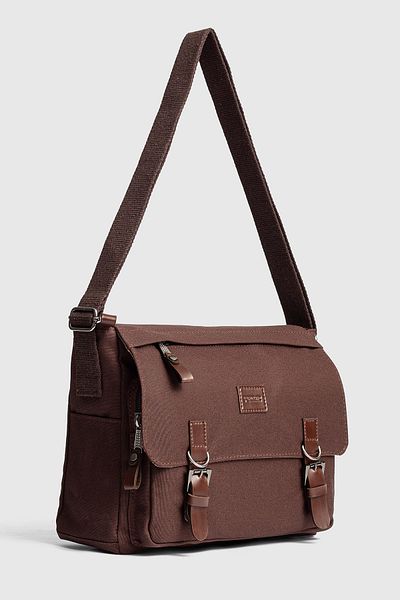 By Hakan GK72 Canvas Messenger Τσάντα ώμου Σχολική τσάντα με θήκη για φορητό υπολογιστή ΚΑΦΕ