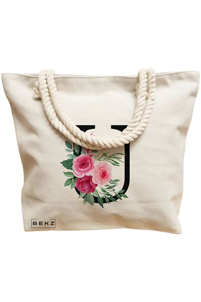 BEKZ Textile Bag With Zipper, Tote Bag, Reading Cat 10 Model 38 X 34.5 Cm, ​​White, ®