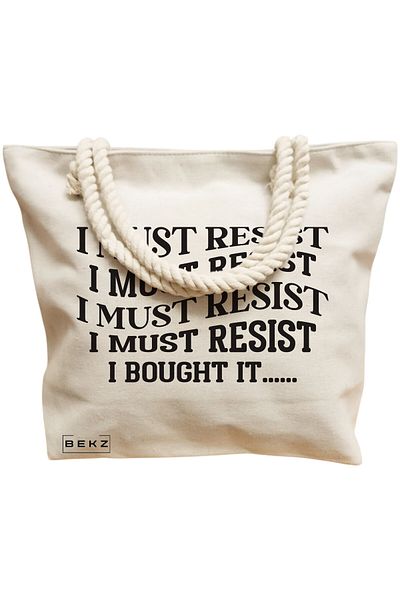 BEKZ Sacosa Textila Cu Fermoar, Geanta Tote, Model The Bookie Girl 13 38 X 34.5 Cm, Alb, ®