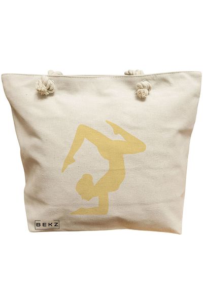 BEKZ Textile Bag With Zipper, Tote Bag, Reading Puppy Model 10 38 X 34.5 Cm, ​​White, ®