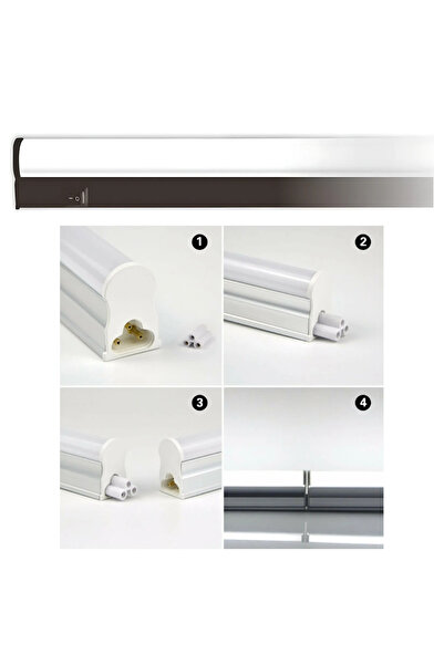 Cata 10W T5 BANT ARMATÜR (EKLENEBİLİR ANAHTARLI) 60CM - SİYAH KASA 6500K