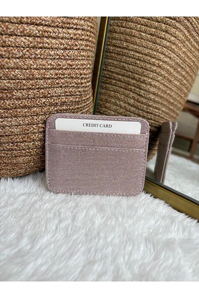 Z&M COLLECTION BAG SHOPPİNG Shiny Glitter Ultra Thin Women's Card Holder