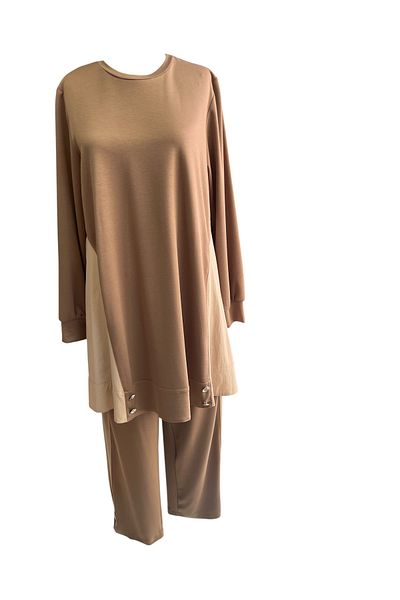 FATMA DANIŞMAN Plus Size Button Detailed Double Suit