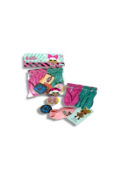 DODOMAR Lol Doll Printed Balloon 7 Pieces Set with 3 Taso Gifts