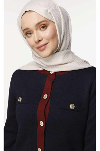 VALORSCARF Valor labirent desen şal kırık beyaz