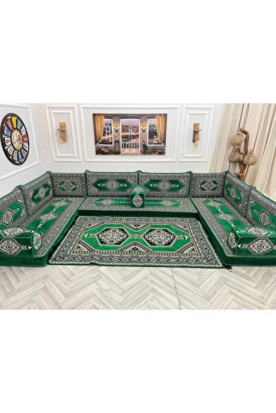 mdhomecarpet Şark Köşesi Takımı %100 Yerli Üretim | Özel Dokuma Kumaş | 10 cm...