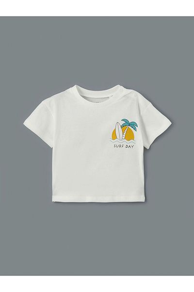 LC Waikiki Lcw Baby Printed Baby Boy T-Shirt and Shorts 2-Pack