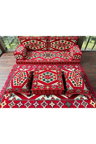 mdhomecarpet Şark Köşesi Takımı %100 Yerli Üretim | Özel Dokuma Kumaş | 10 cm...