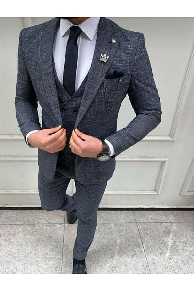 Querinca Crushed Vest Suit (Collar Ornament and Tie Gift)