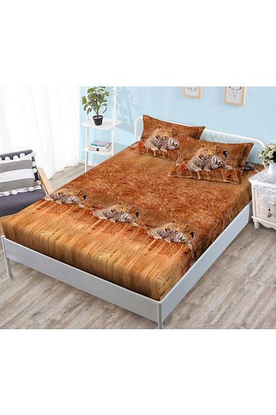 OEM Bed cover with elastic and 2 pillowcases, finet fabric, 2-person bed, 180x200cm