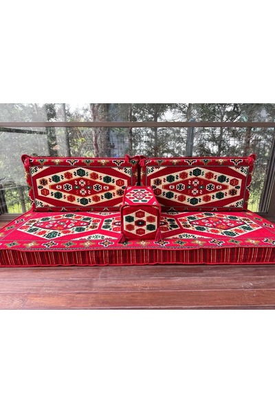 mdhomecarpet Şark Köşesi Takımı %100 Yerli Üretim | Özel Dokuma Kumaş | 10 cm...