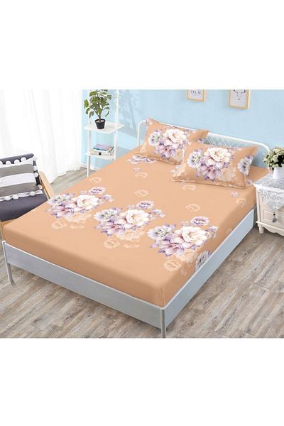 OEM Bed cover with elastic and 2 pillowcases, finet fabric, 2-person bed, 180x200cm