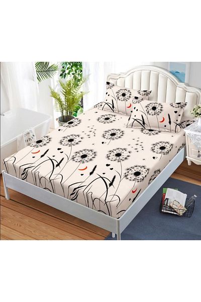 OEM Bed cover with elastic and 2 pillowcases, finet fabric, 2-person bed, 180x200cm