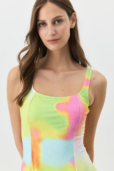 C&City Dress Swimsuit 7783 Yellow/Pink