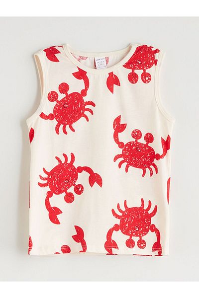 LC Waikiki Lcw Baby Crab Printed Baby Boy T-Shirt and Shorts 2-Pack