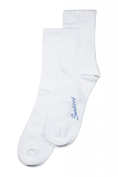 Overall Set 4 Pairs Of Medical Socks With Lycra, For Diabetics, Men - White, 39-42
