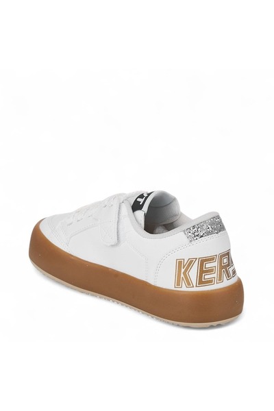 Tuğba Ortopedi 023 Tenis pentru fete, alb, argintiu, cu stea