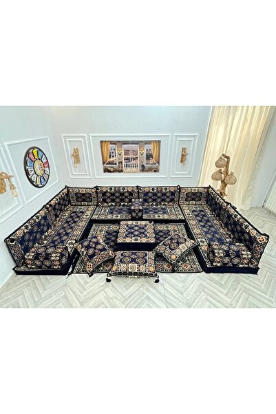 mdhomecarpet Şark Köşesi Takımı %100 Yerli Üretim | Özel Dokuma Kumaş | 10 cm...