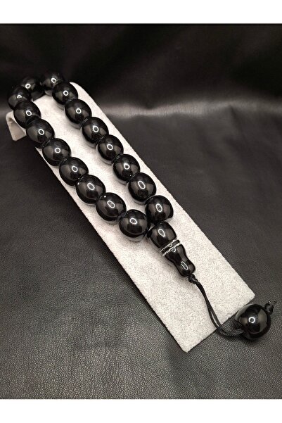 Han Ticarethane لون أسود مخصص فاخر نموذج التميمة الغبار العنبر المسبحة