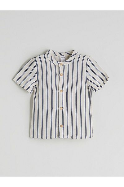 LC Waikiki Lcw Baby Striped Baby Boy Shirt and Shorts 2-Pack
