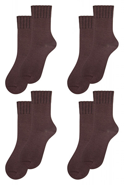 Overall Set 4 perechi de șosete medicale cu Lycra, pentru diabetici, femei - Maro, 36-40