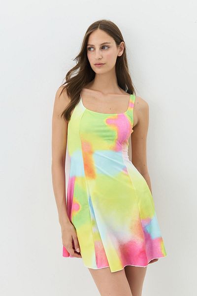 C&City Dress Swimsuit 7783 Yellow/Pink